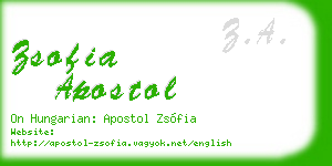 zsofia apostol business card